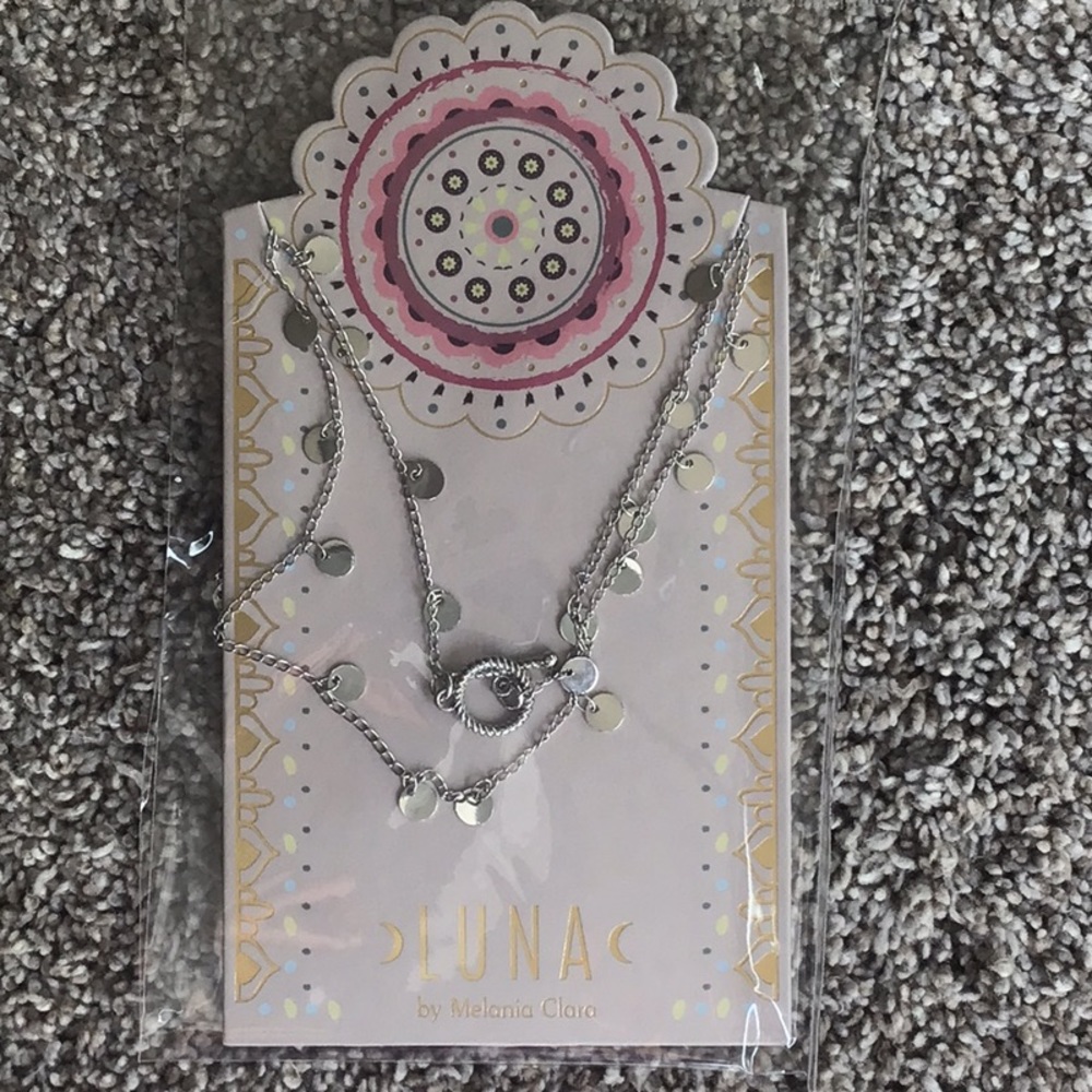 MELANIA CLARA LUNA SILVER NECKLACE - NWT